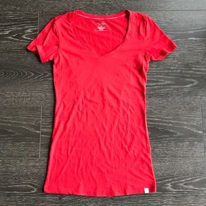 Victoria’s Secret Studded Red V-Neck T-Shirt